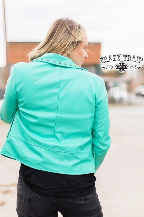 The Camaro Turquoise Jacket - Nico Bella Boutique 