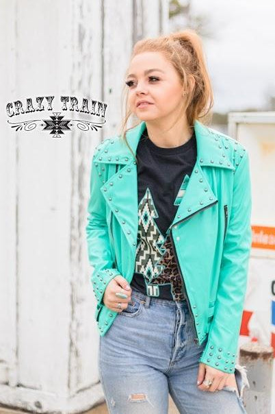 The Camaro Turquoise Jacket - Nico Bella Boutique 