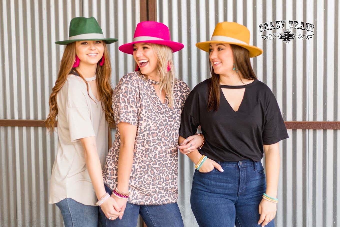 Laredo Leopard V-neck Textline Top - Nico Bella Boutique 