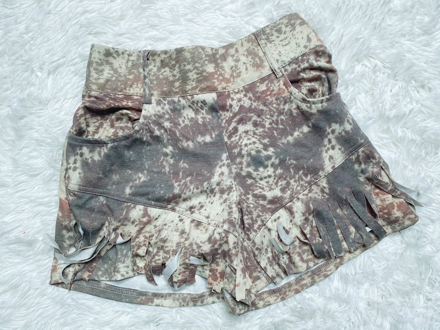 Cowhide Fringe Shorts - Double Take Western Boutique