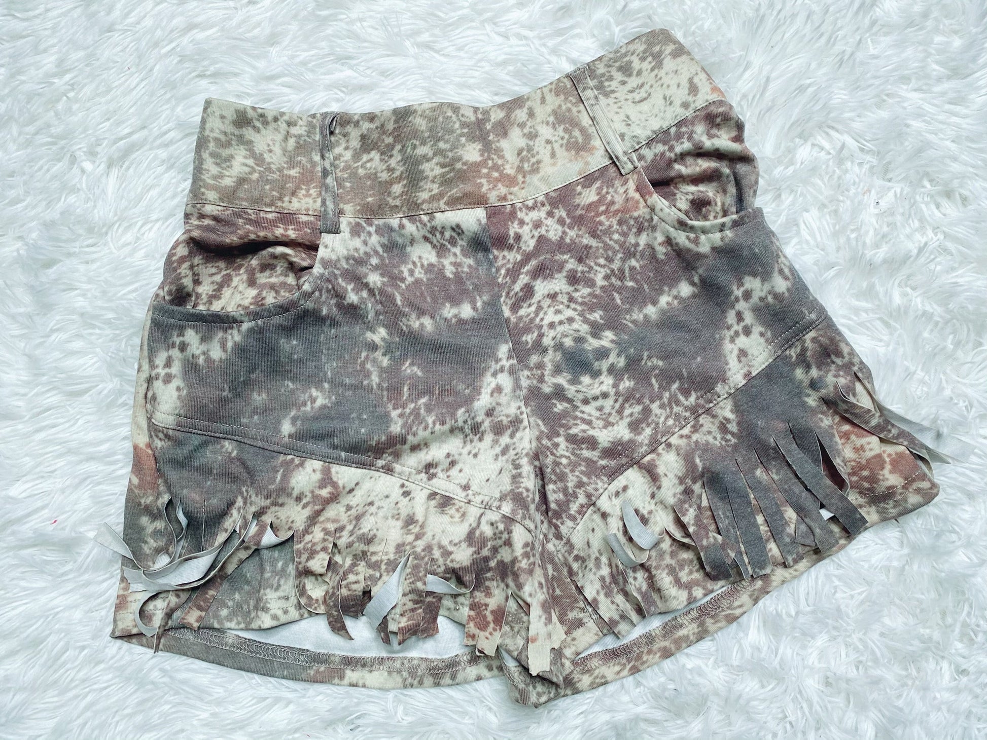 Cowhide Fringe Shorts - Double Take Western Boutique