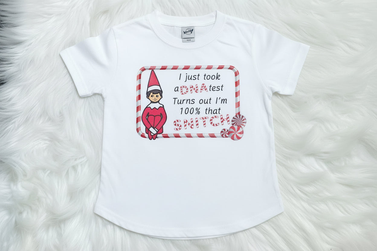 100% That Snitch Elf Graphic Raglan - Nico Bella Boutique 