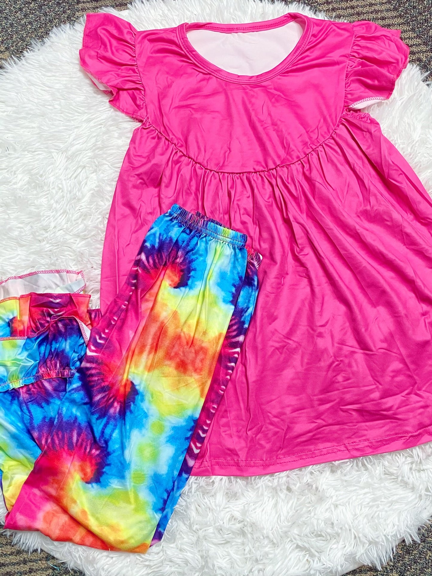 Girls Tie-Dye Set - Double Take Western Boutique