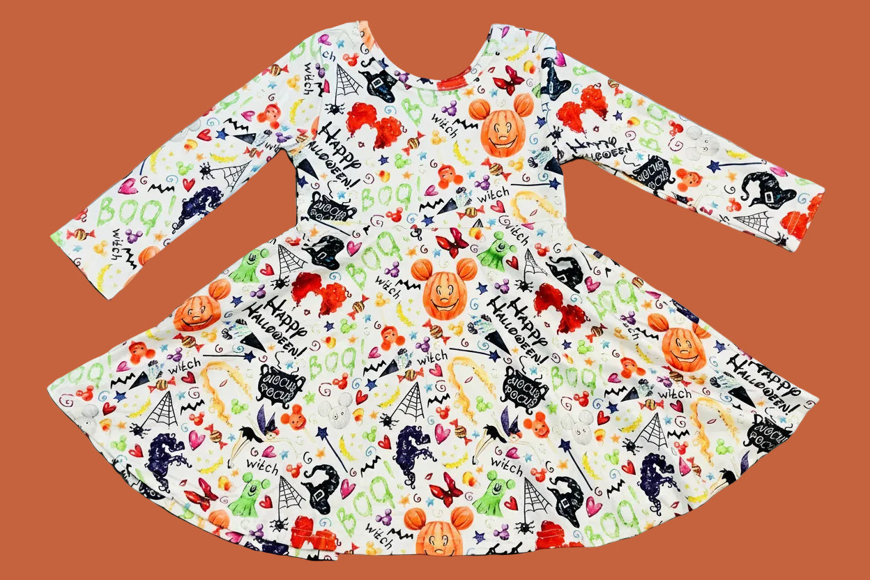 Disney Hocus Pocus Halloween Mickey Twirl Dress