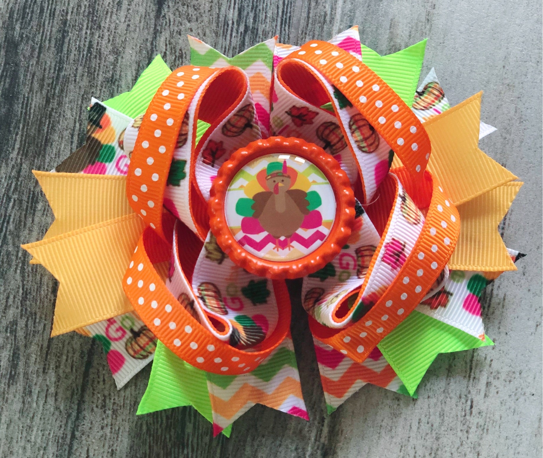 Turkey Colorful Hair Bow - Nico Bella Boutique 