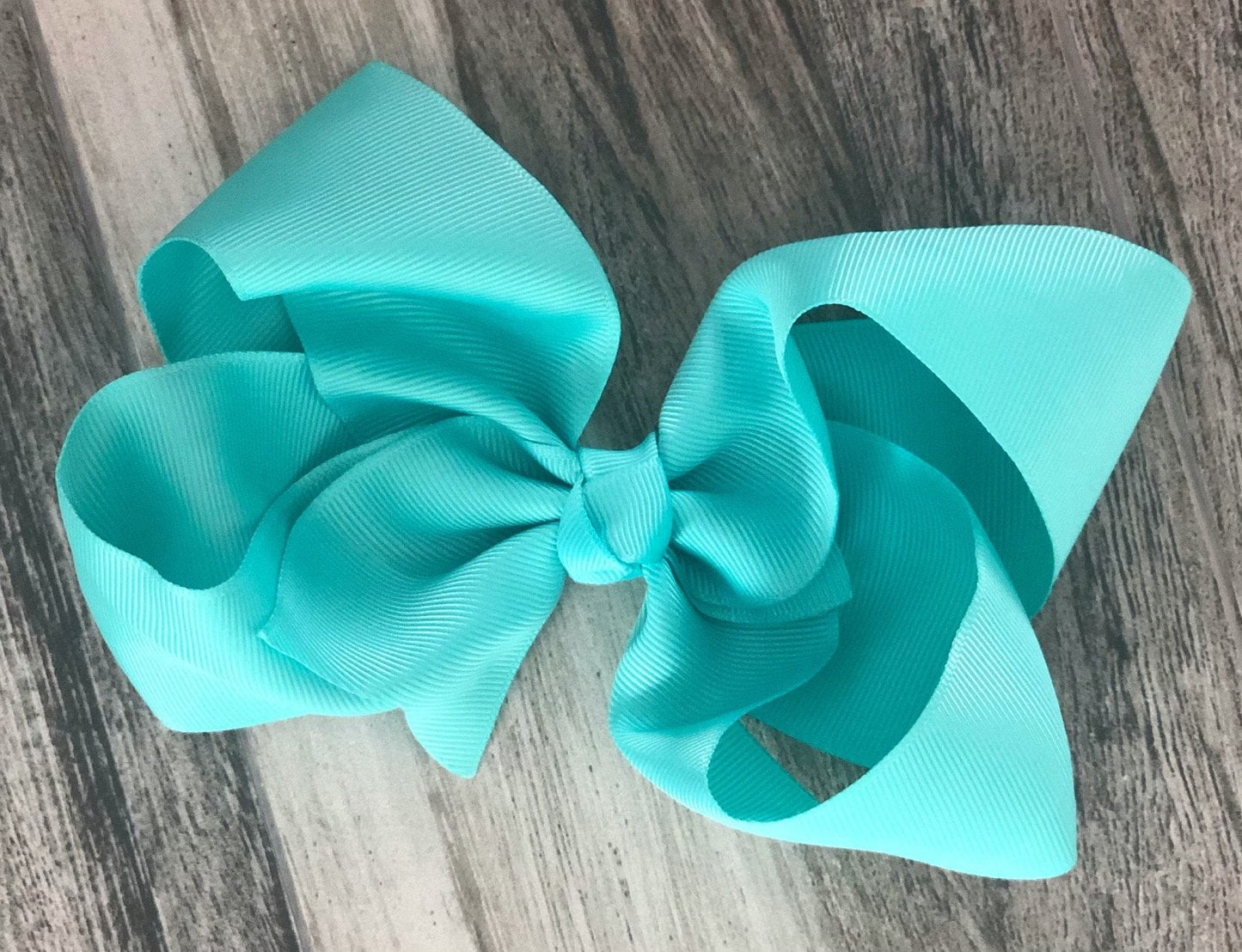 Aqua Girls Hair Bow - Nico Bella Boutique 