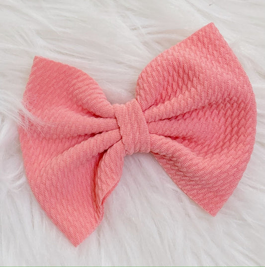 Dusty Mauve Pink Nylon Bow Hair Clip - Nico Bella Boutique 