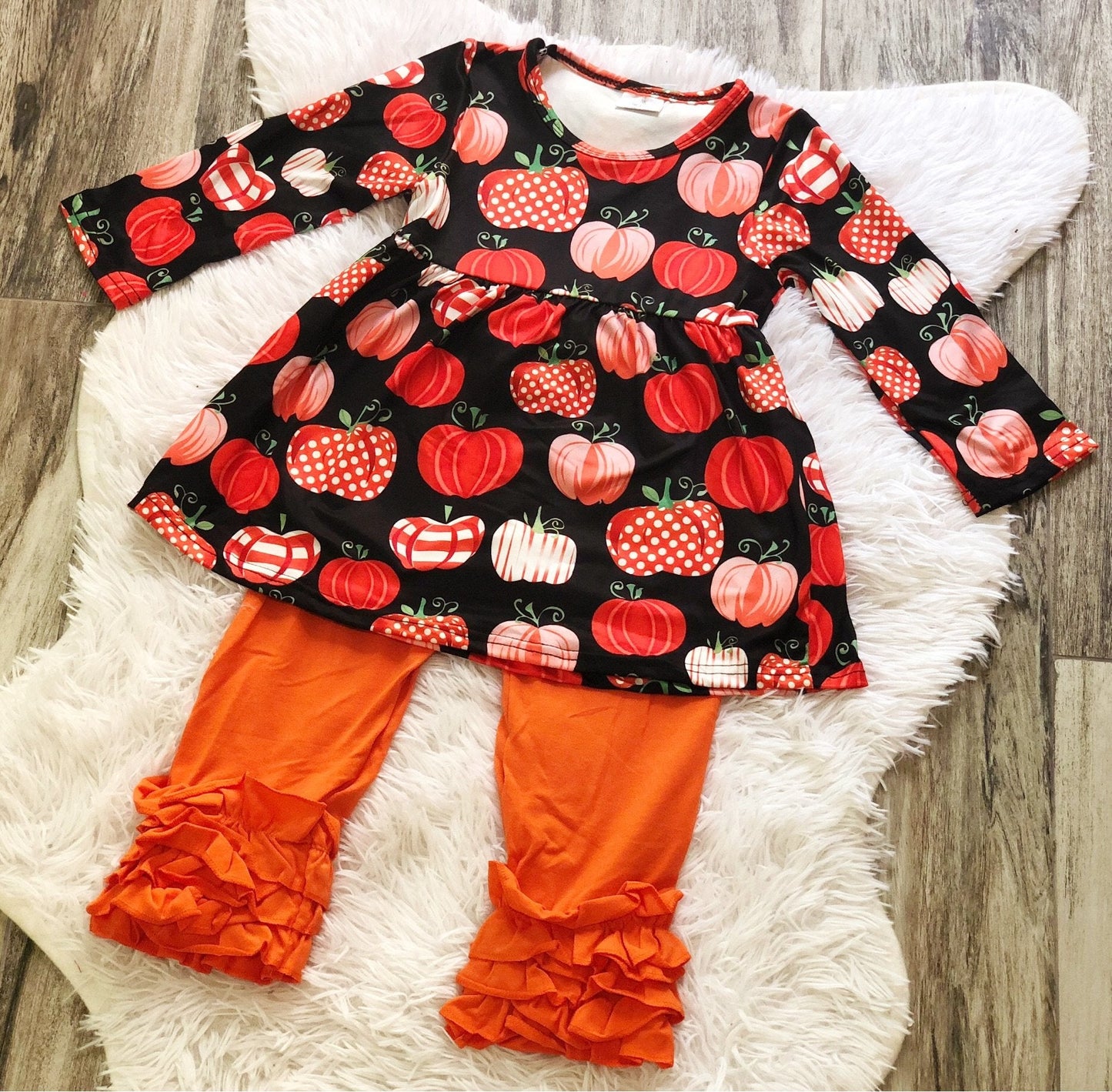 Black Top Pumpkin Set - Nico Bella Boutique 