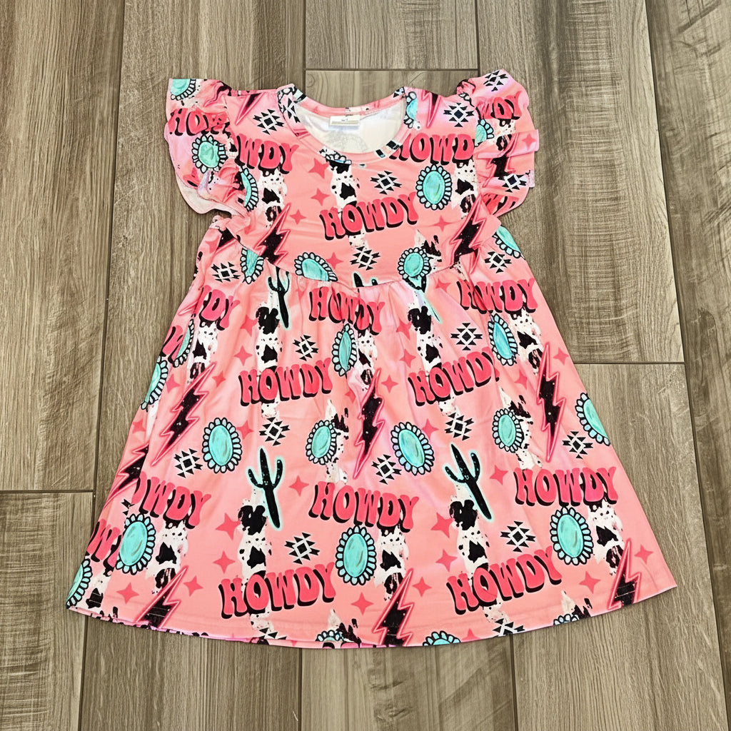 Pink Howdy Cowgirl Pearl Dress