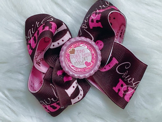 Riding down These Old Dirt Roads Hair Bow - Nico Bella Boutique 