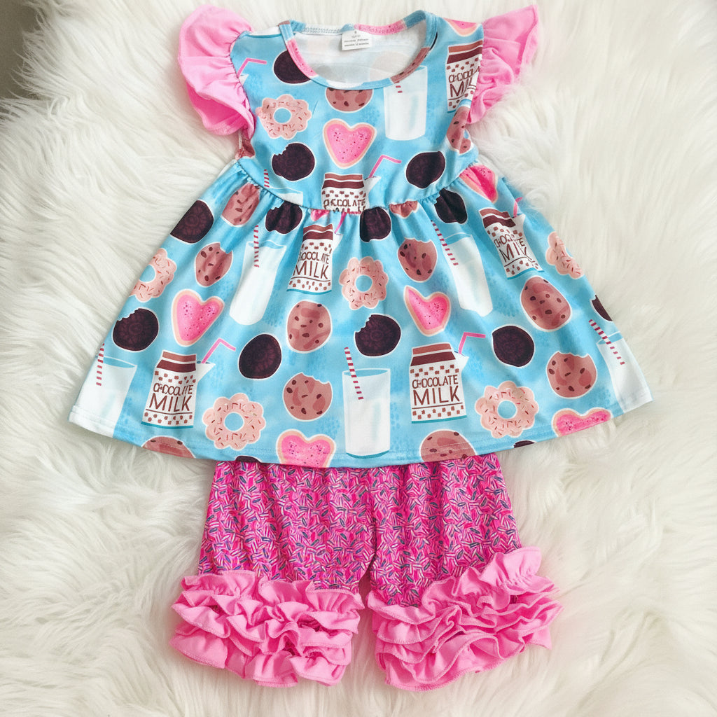 Cookies & Milk Sprinkle Short Set - Nico Bella Boutique 