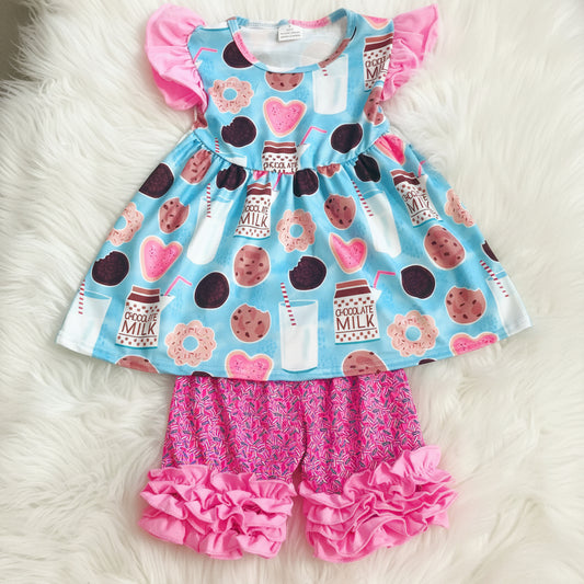 Cookies & Milk Sprinkle Short Set - Nico Bella Boutique 