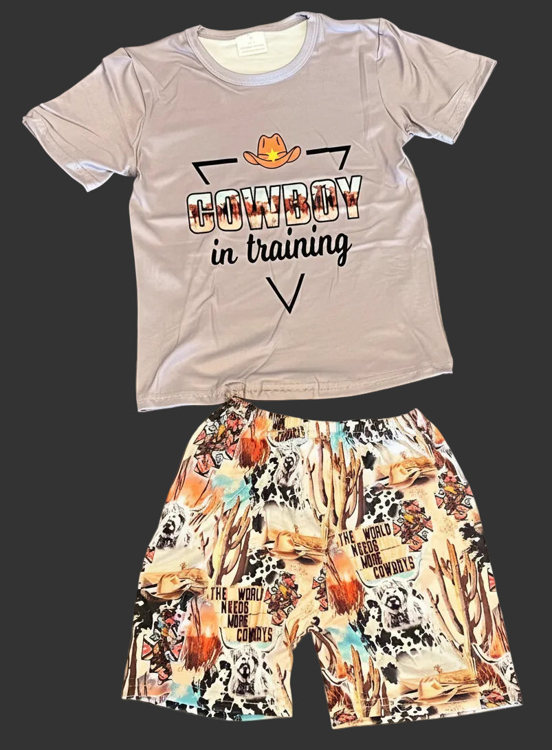 Boys Cowboy in Training Short Set - Double Take Western Boutique