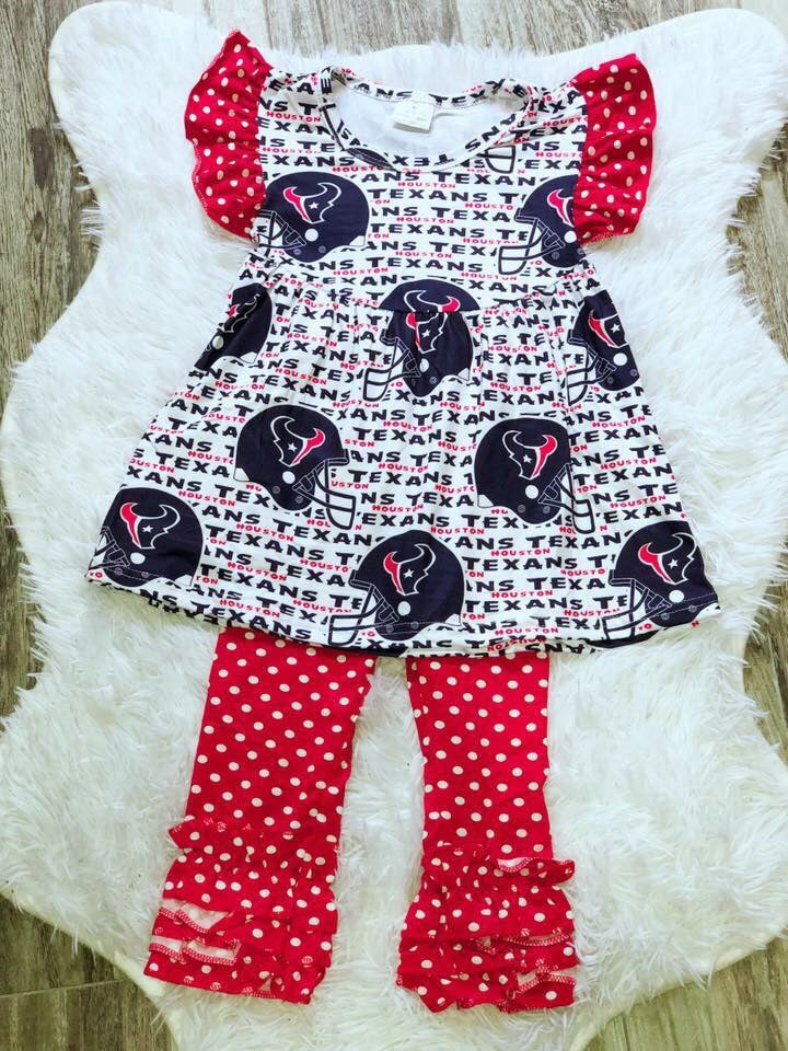 Houston Texans Girls Pant Set - Nico Bella Boutique 