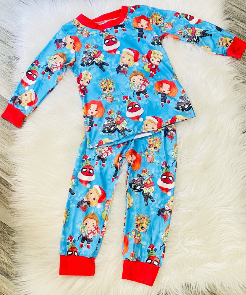Marvel Superhero Christmas Pajama Set