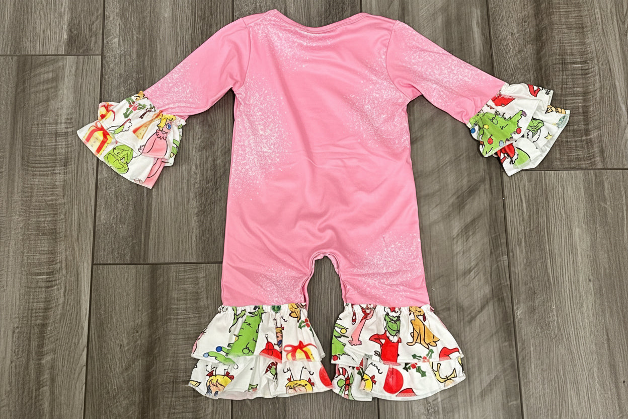 The Grinch Baby Girl Romper - Double Take Western Boutique