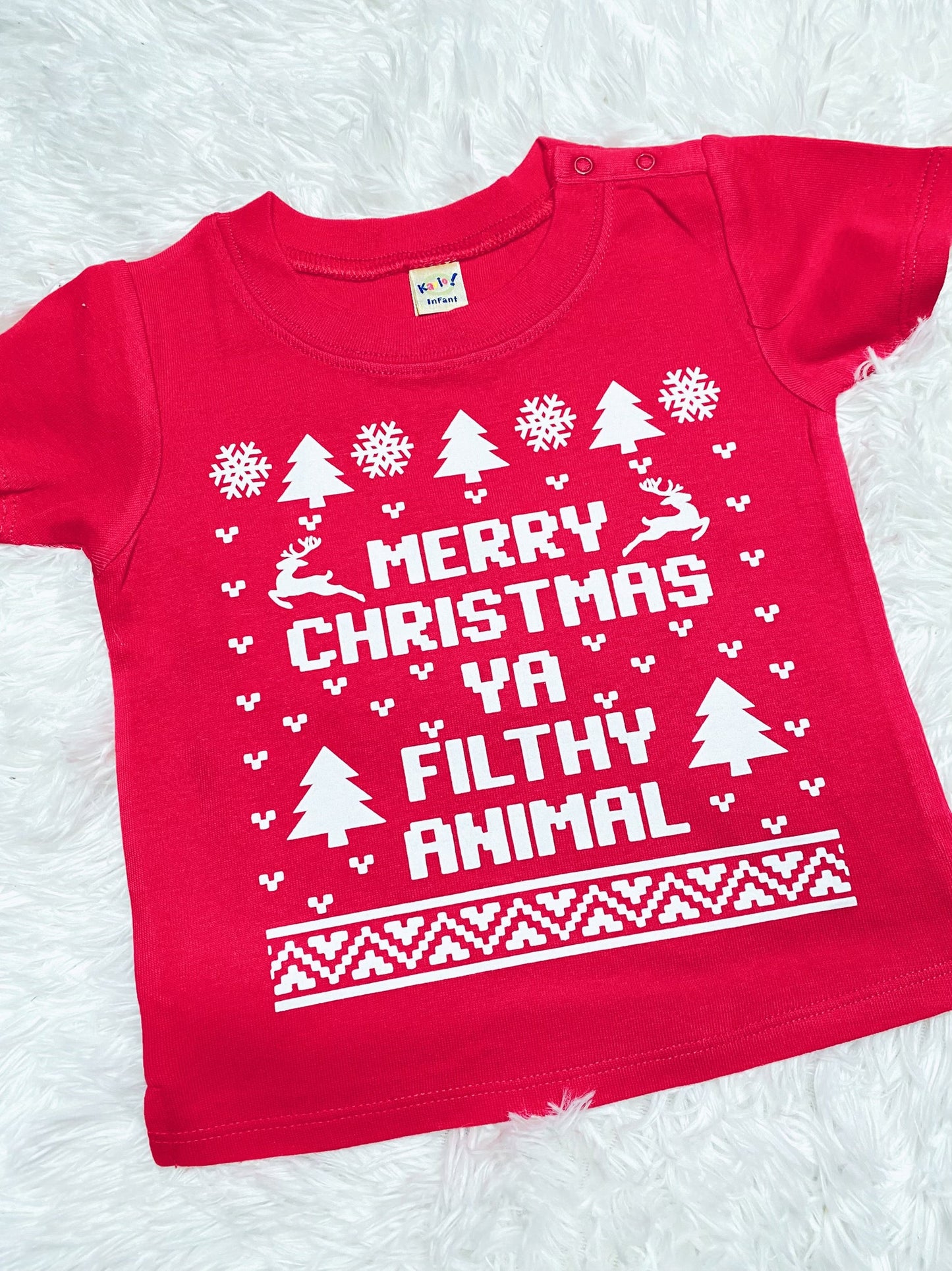 Merry Christmas Ya Filthy Animal Baby Shirt