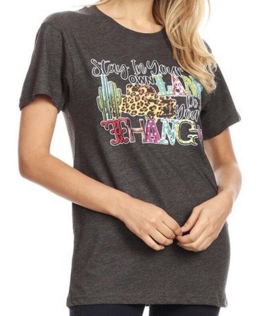 Stay in Your Own Lane Do Your Own Thang Graphic Tee - Nico Bella Boutique 