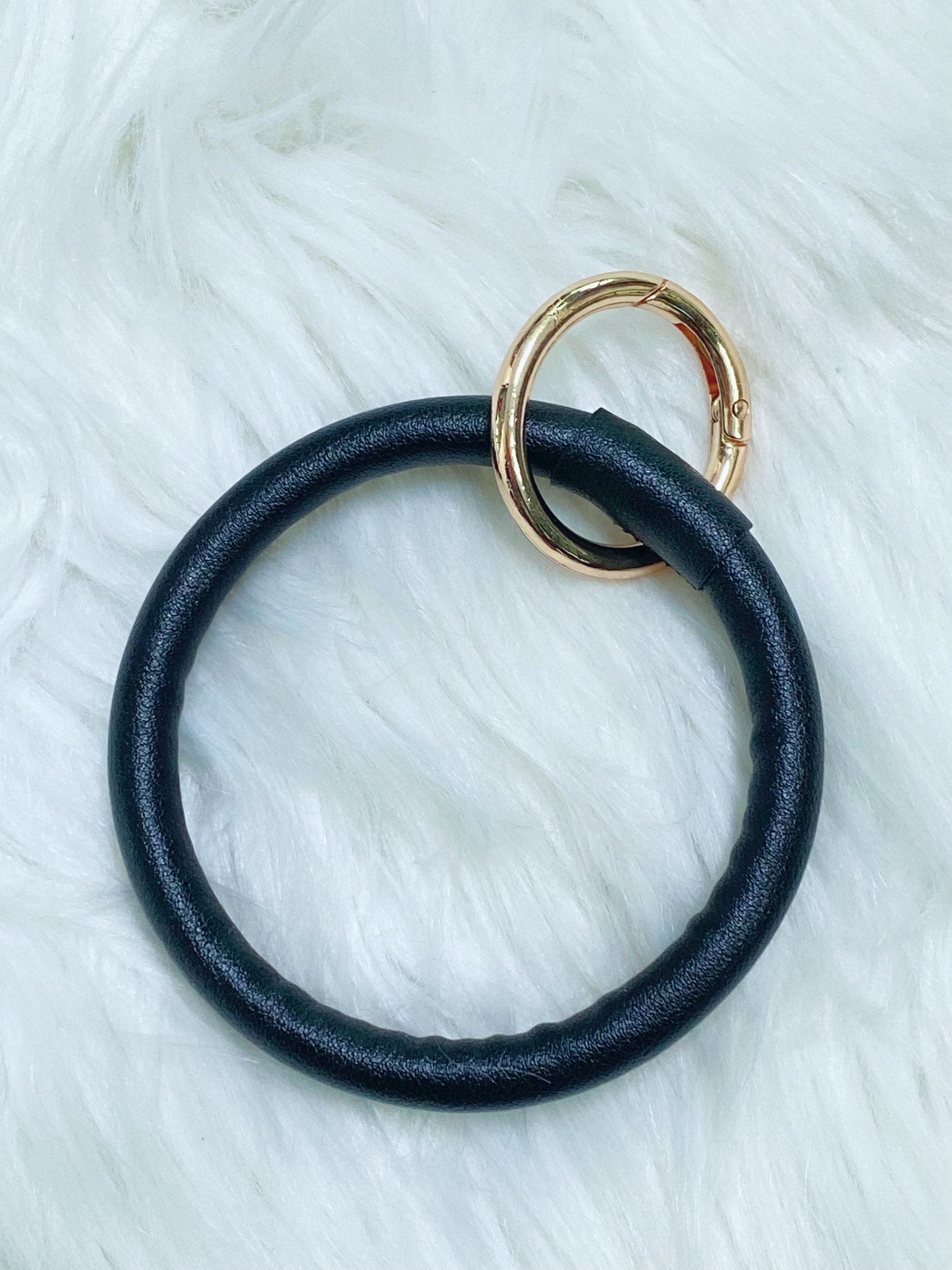 Black Wristlet Bangle Keychain - Nico Bella Boutique 