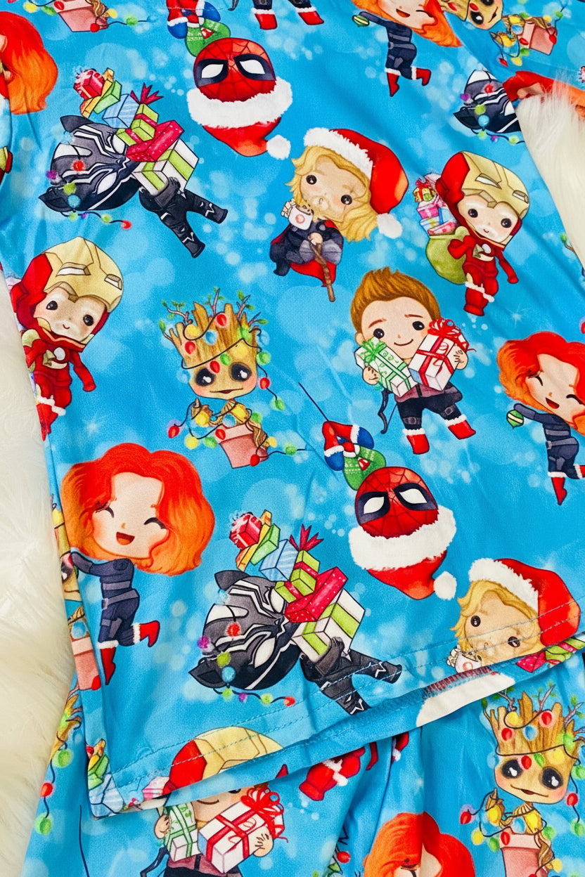 Marvel Superhero Christmas Pajama Set