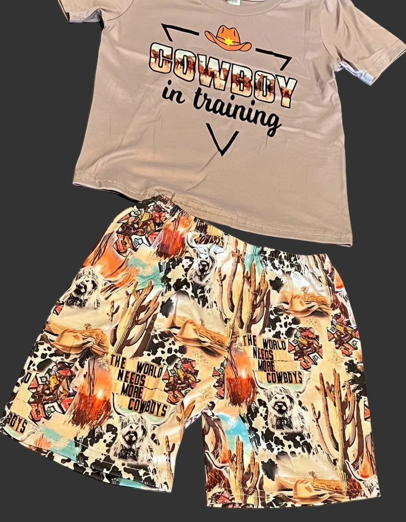 Boys Cowboy in Training Short Set - Double Take Western Boutique