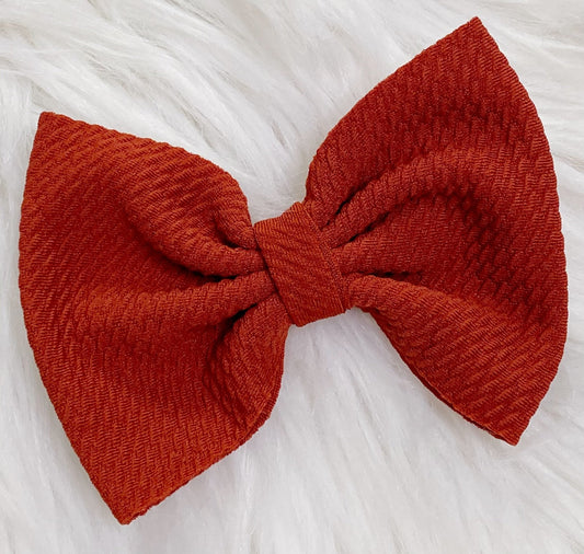 Cinnamon Nylon Bow Hair Clip - Nico Bella Boutique 