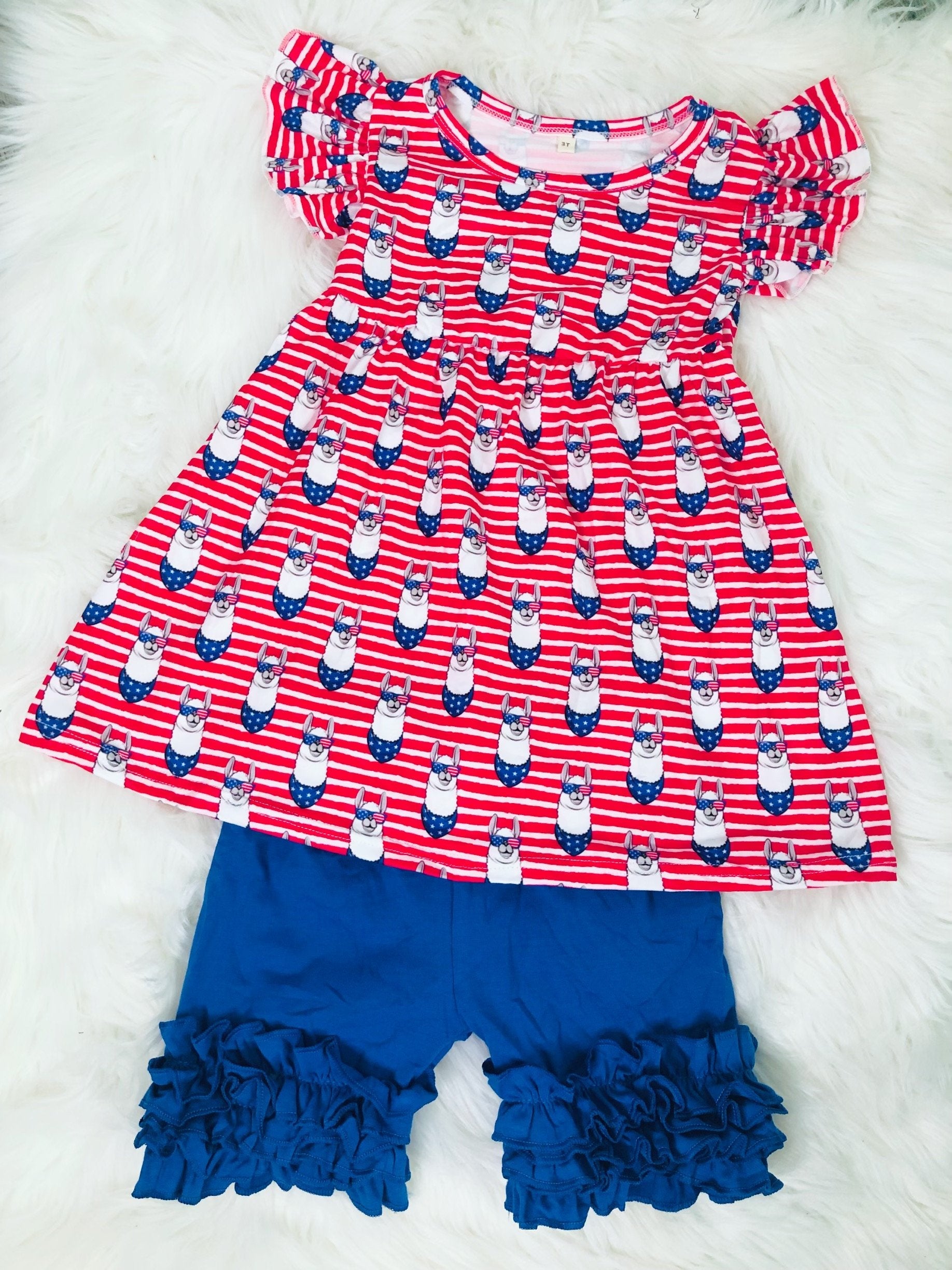 Llama American Short Set - Nico Bella Boutique 