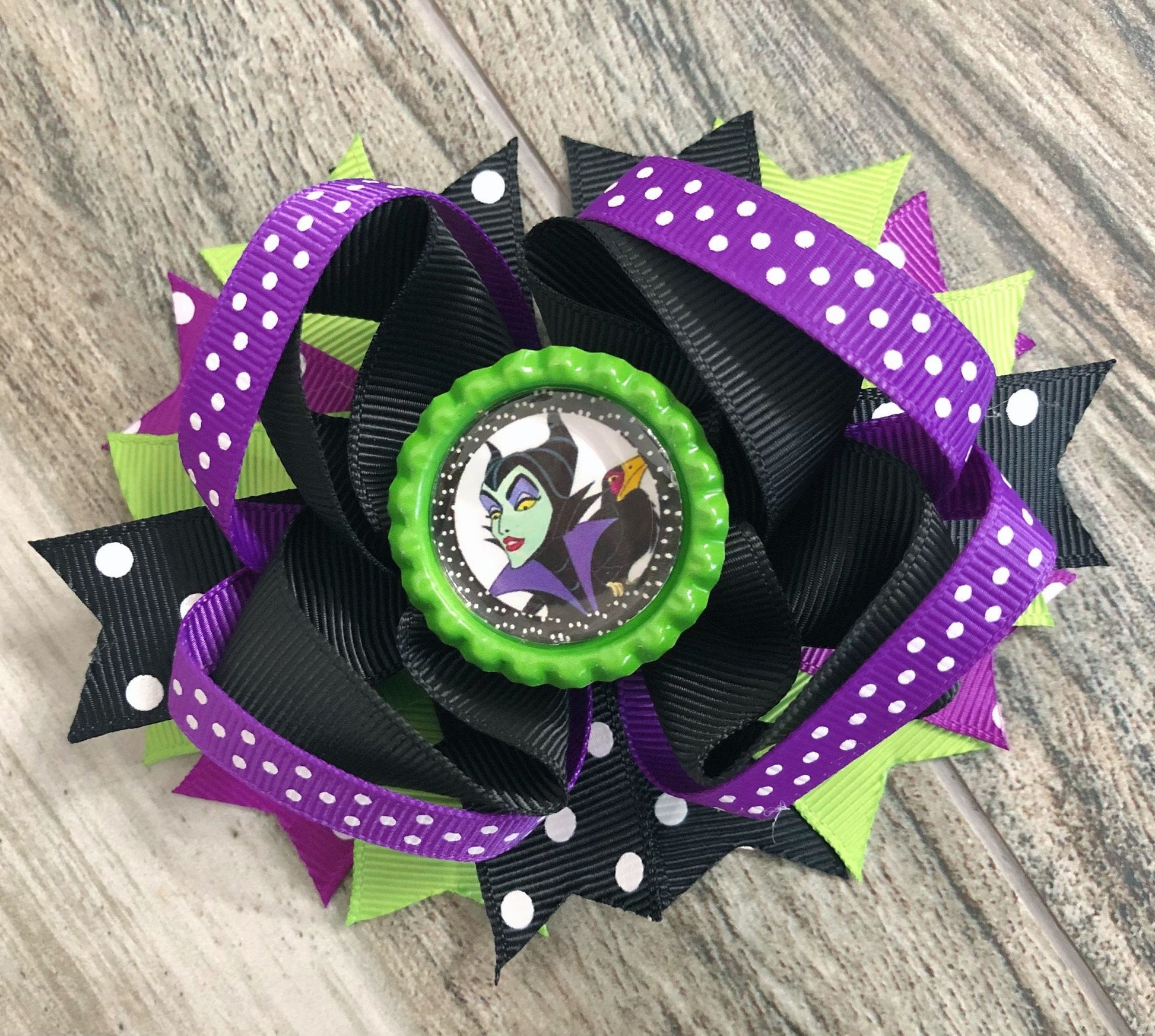 Maleficent Hair Bow - Nico Bella Boutique 