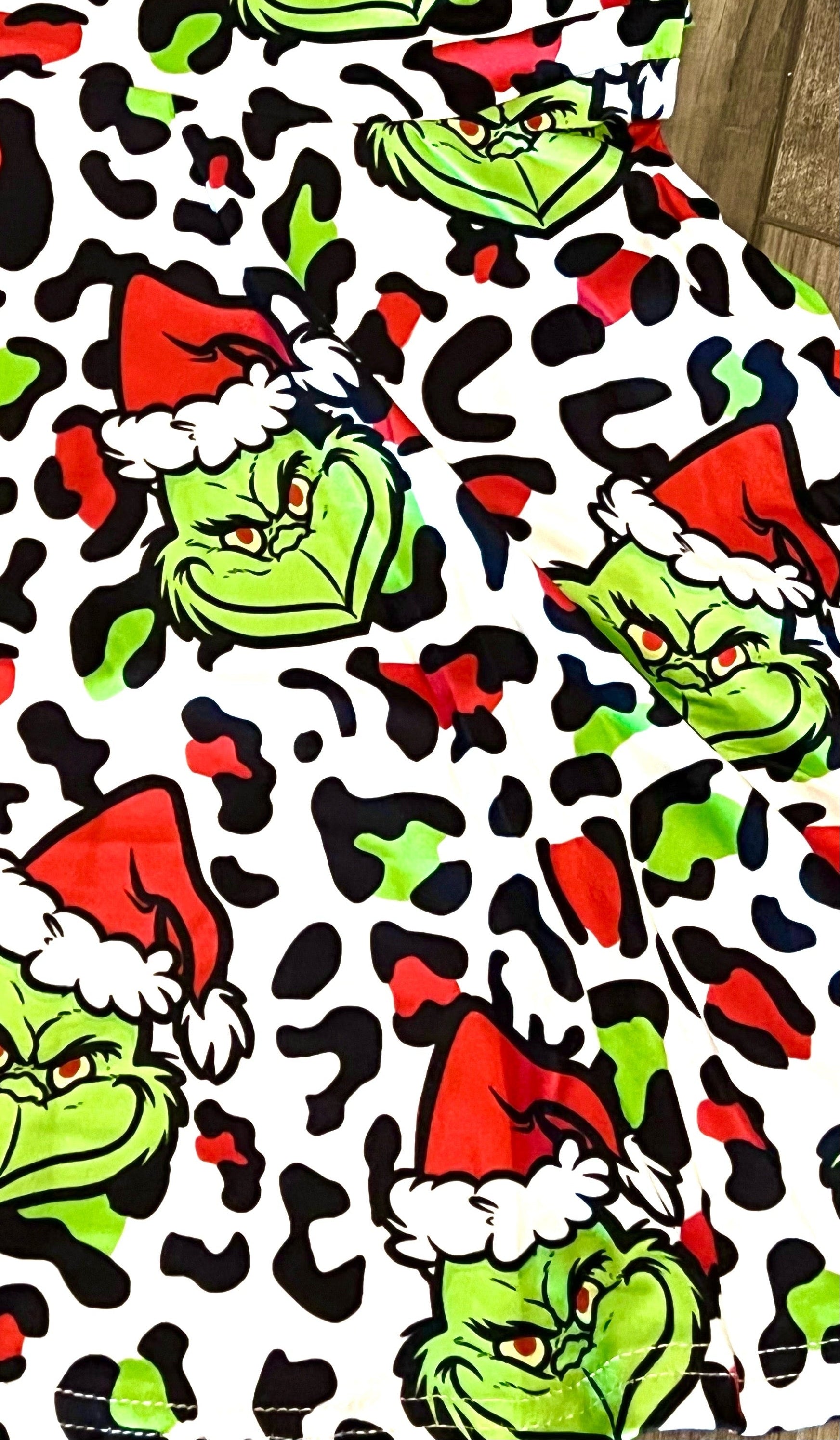 Grinch Leopard Twirl Dress - Double Take Western Boutique