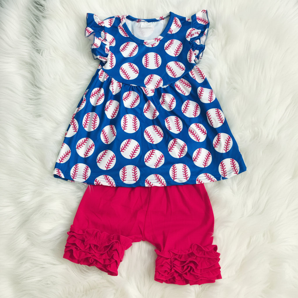 Baseball Short Set - Nico Bella Boutique 