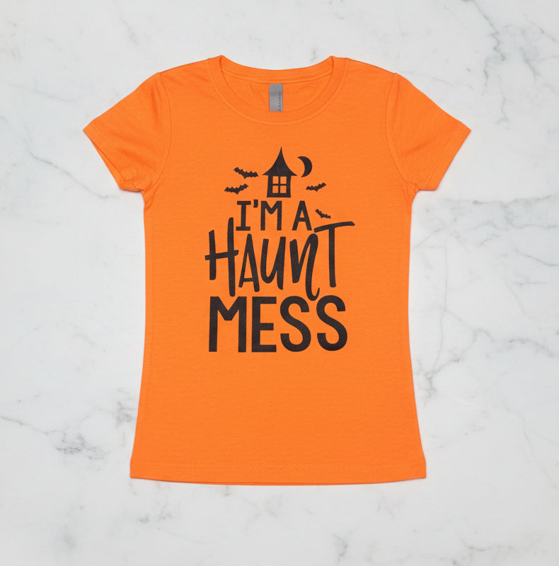 I'm a Haunt Mess Girl's Halloween Shirt
