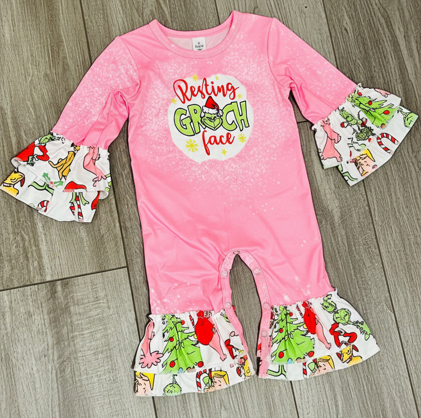 The Grinch Baby Girl Romper - Double Take Western Boutique