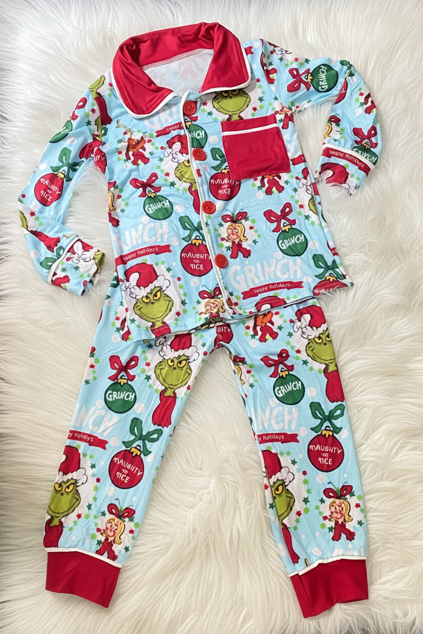Grinch Pajama Set - Double Take Western Boutique