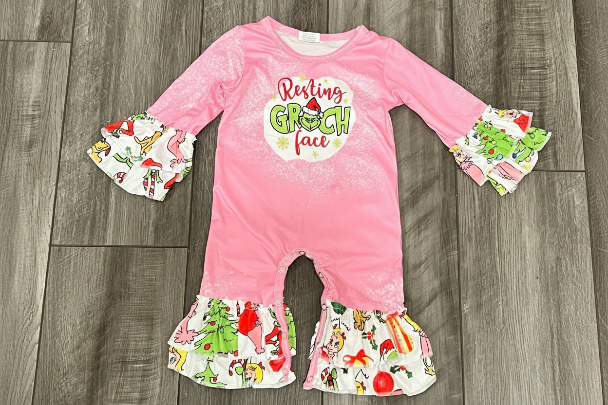 The Grinch Baby Girl Romper - Double Take Western Boutique