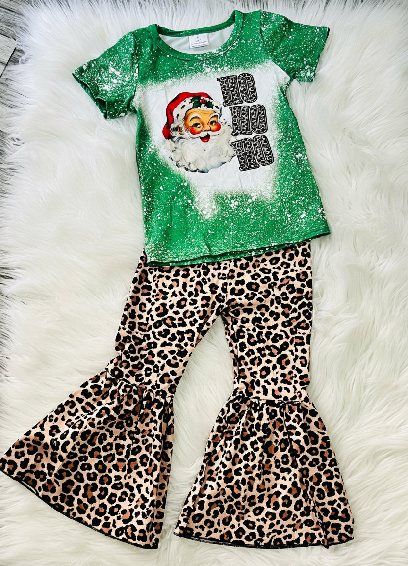 Ho Ho Ho Santa Leopard Christmas Outfit - Double Take Western Boutique