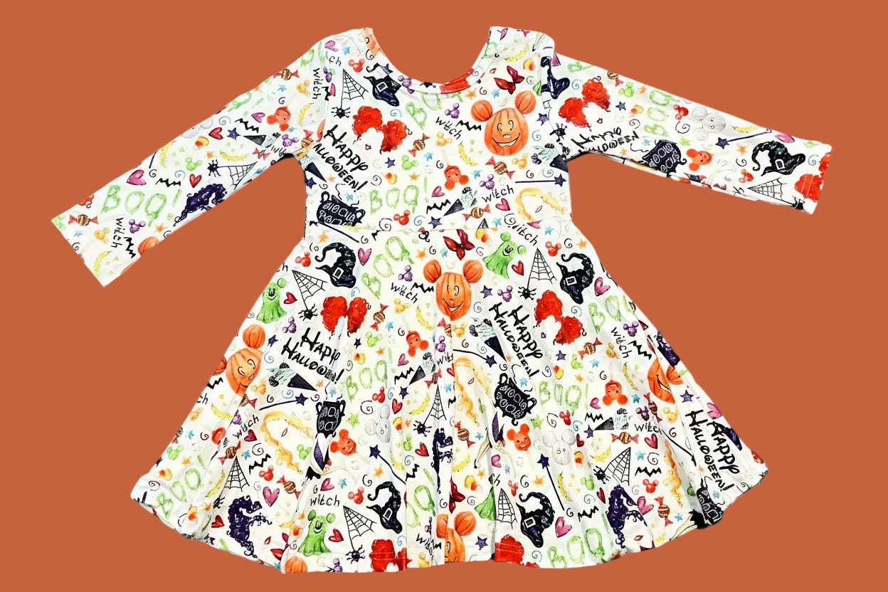 Disney Hocus Pocus Halloween Mickey Twirl Dress