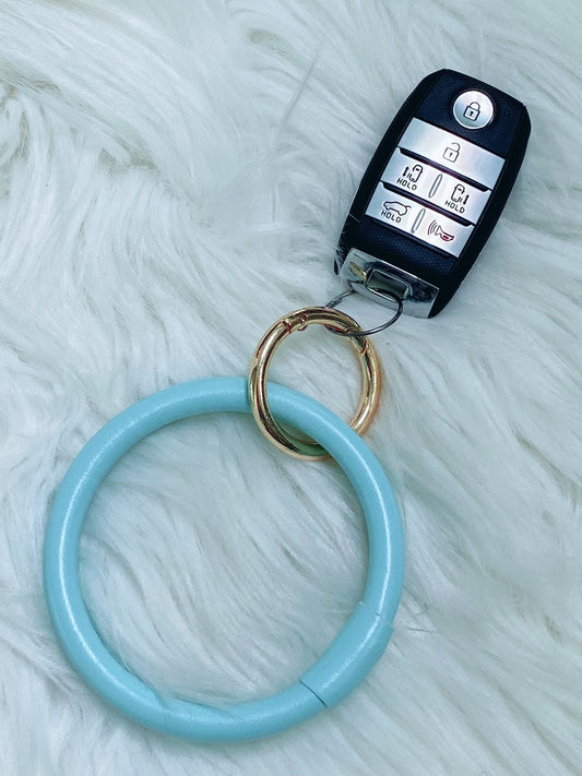 Aqua Wristlet Bangle Keychain - Nico Bella Boutique 