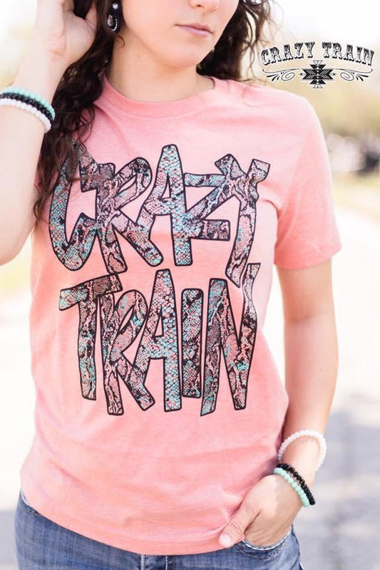 Crazy Train Punchy Python Graphic Tee - Nico Bella Boutique 