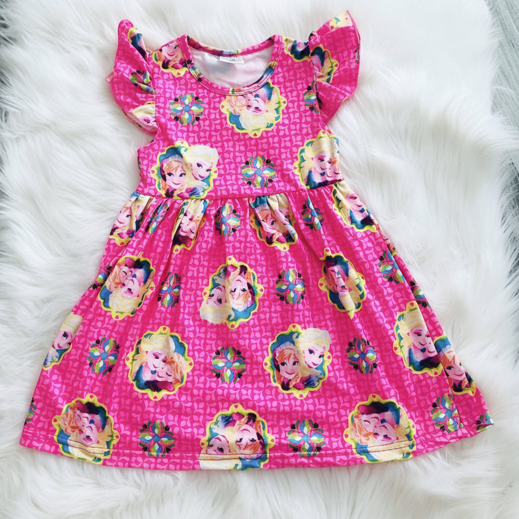 Elsa & Anna Frozen Girls Pearl Dress - Nico Bella Boutique 